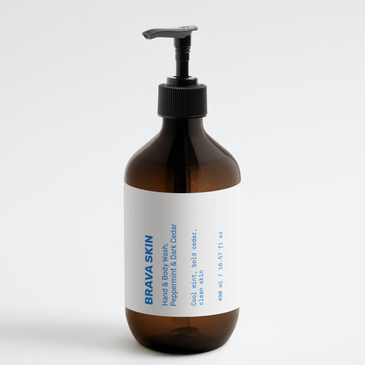 Hand & Body Wash, Peppermint & Dark Cedar